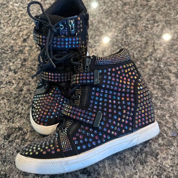 INC International Concepts Multicolor Studded High-Top Sneakers - Picture 3 of 5